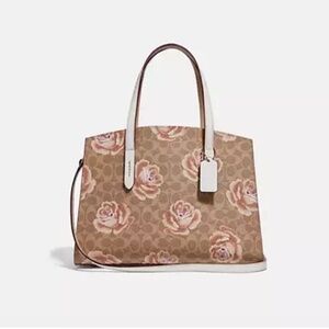 Coach Charlie Signature Rose Print Carryall Tote Bag Style 31667
